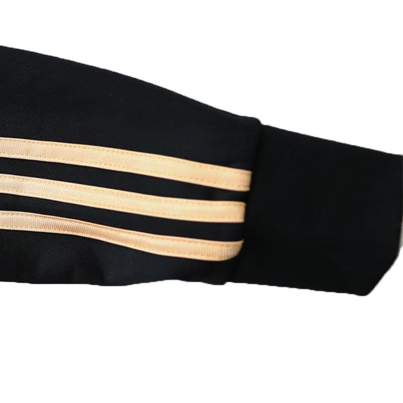 adidas/阿迪达斯经典金色三条纹针织外套黑色潮流百搭 TR30JR-BG图片