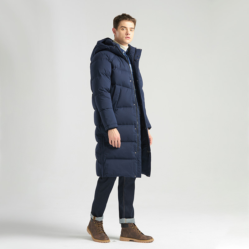 乐飞叶lafuma运动户外加厚连帽羽绒服男士防寒服长款lmju9dh65