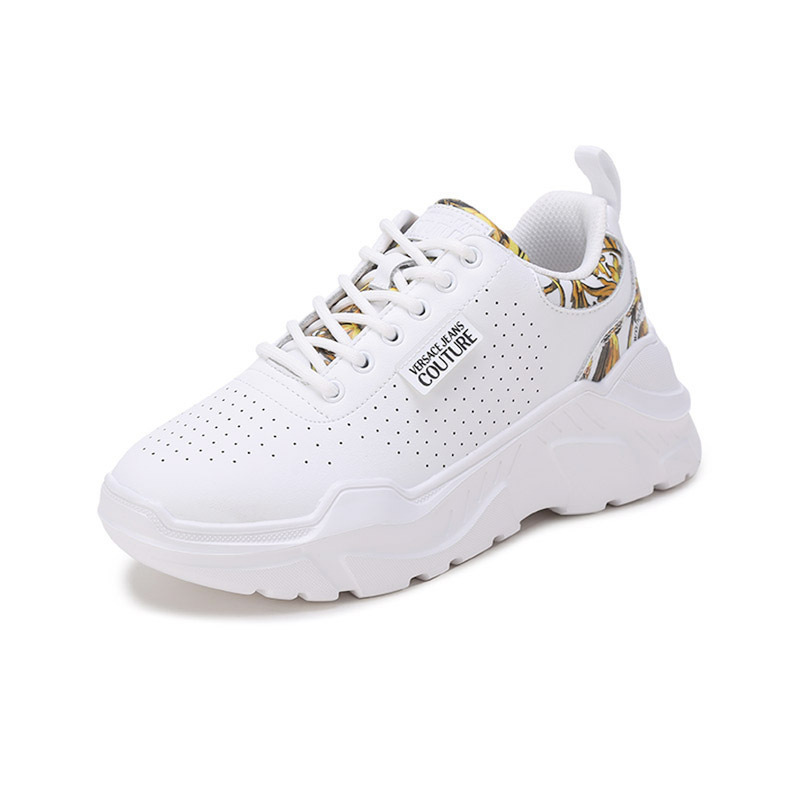 范思哲 VERSACE JEANS COUTURE 女士系带休闲运动鞋小白鞋72VA3SC3 ZP089