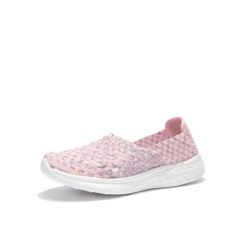 热风2019年新款小清新一脚套女士休闲鞋中跟网面鞋h23w9101