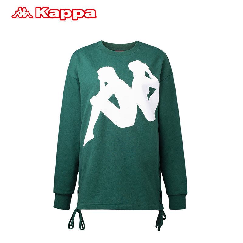 KAPPA卡帕女款运动卫衣套头衫休闲圆领长袖K0862WT63D图片