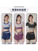 夏季新款短款拼色运动健身瑜伽假两件瑜伽服套装