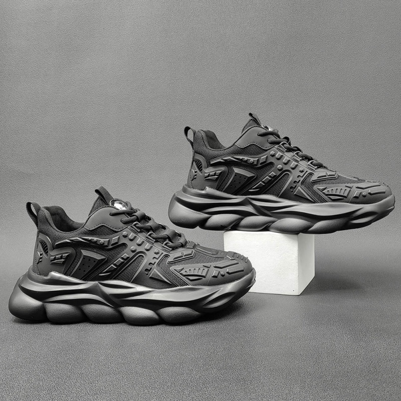 厚底老爹鞋男ins超火百搭男款潮鞋欧洲站男鞋男士休闲透气跑步鞋