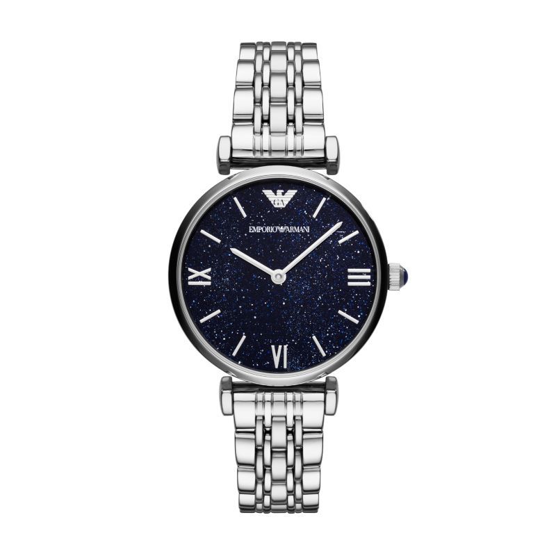 阿玛尼(EMPORIO.ARMANI)满天星手表欧美时尚休闲女士石英表蝴蝶扣钢带女表AR11091