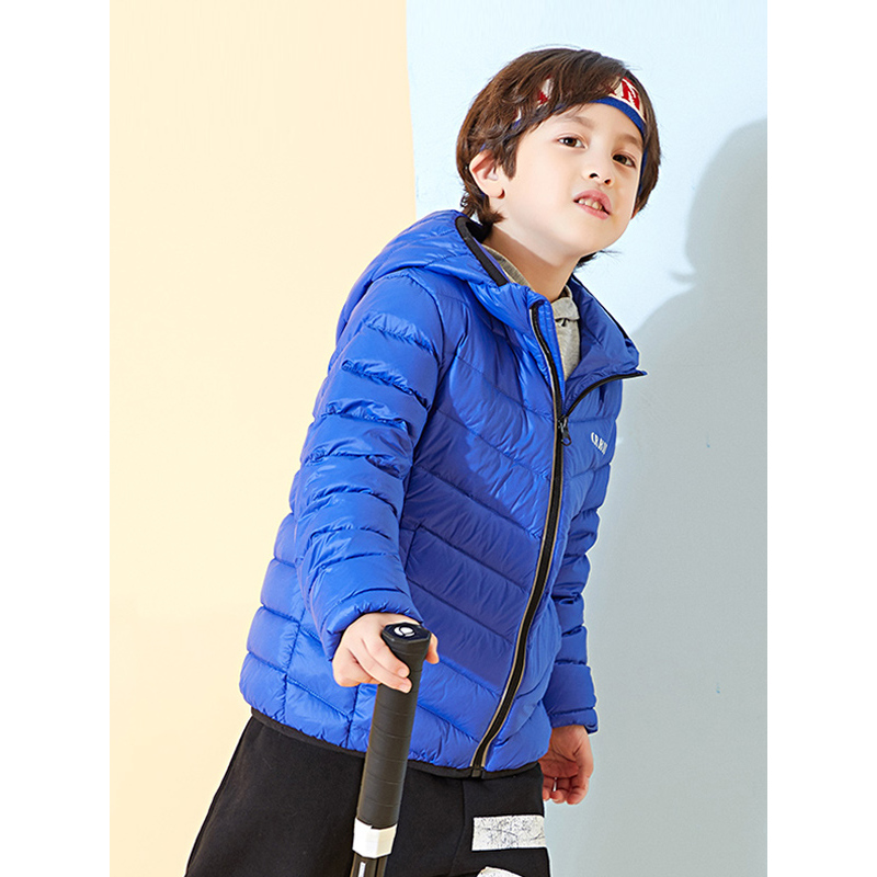 千仞岗2019新品童装羽绒服男童女童连帽保暖羽绒服239810