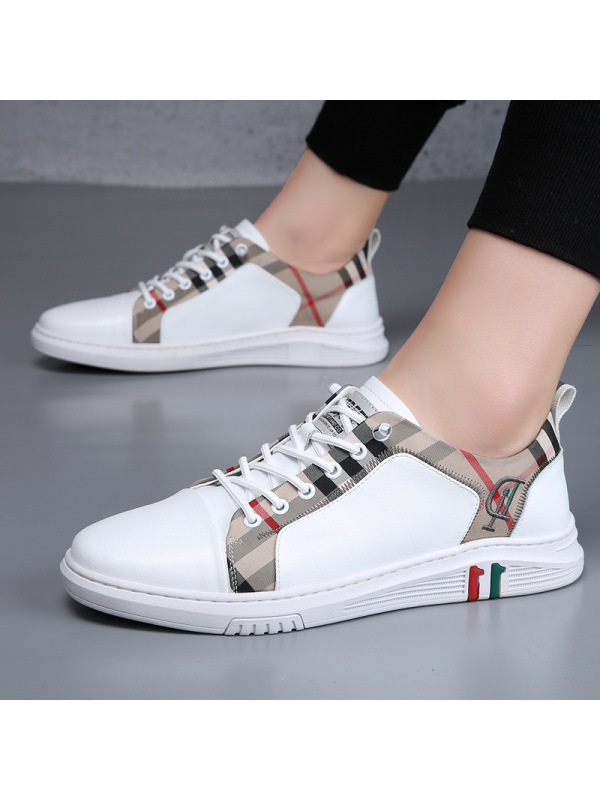 欧洲站小白鞋男真皮夏季潮流真皮镂空休闲皮鞋男士透气洞洞男鞋子