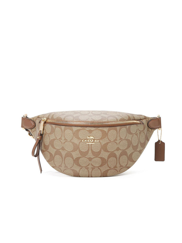 COACH 蔻驰 BELT BAG 腰包 胸包 女士斜挎包字母马车标织物F48740金扣