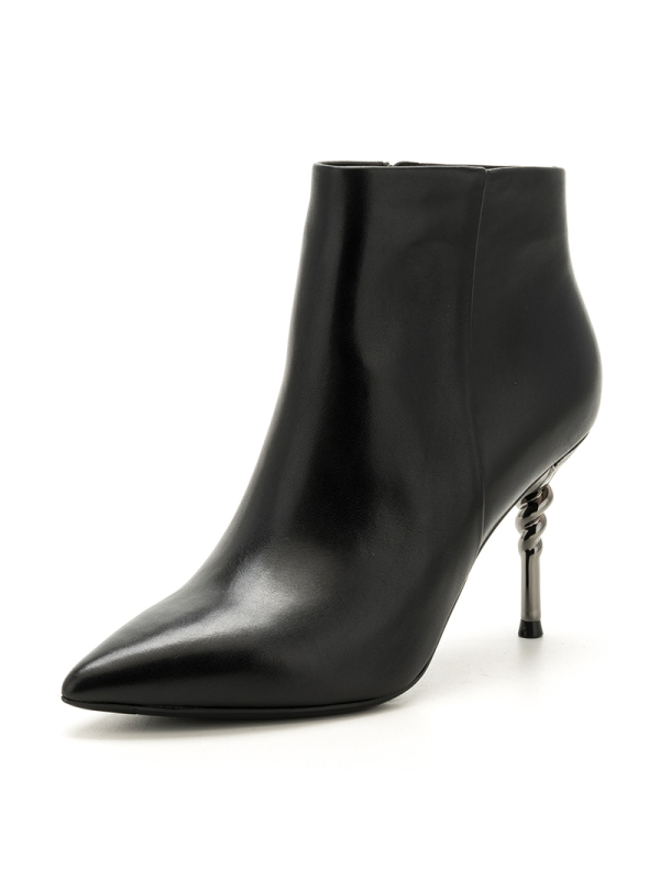 星期六(ST&SAT)冬季牛皮革尖头高跟细跟时尚短靴女SS74116663