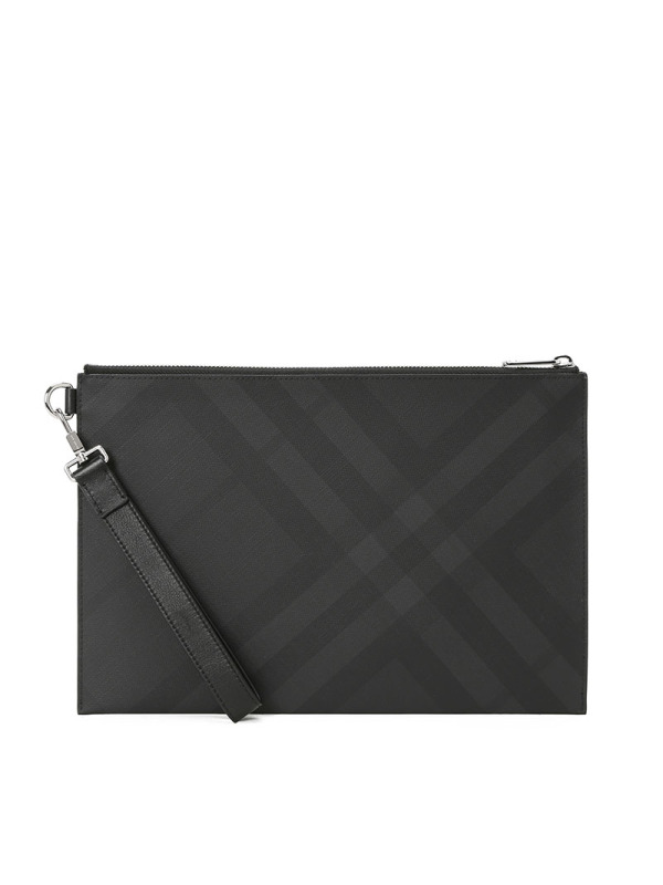 预订 博柏利BURBERRY London 手拿包 织物格纹8014525银扣 男士手拿包