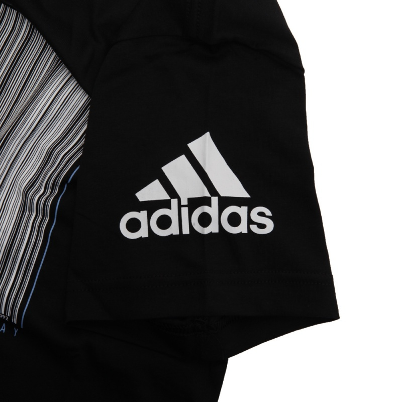 adidas阿迪达斯2018男子BARCODE TEE圆领短T恤