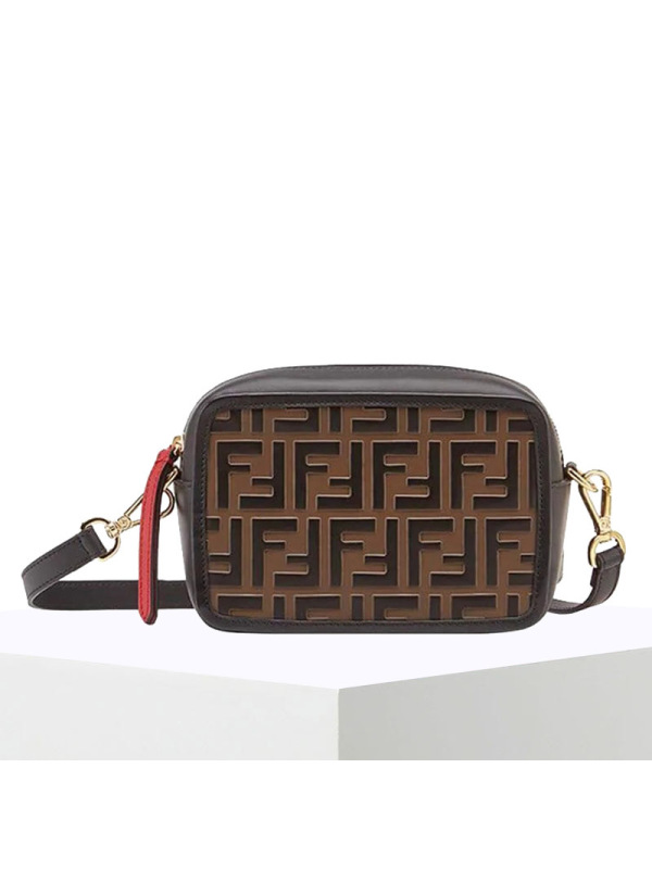 预订 FENDI CAMERA CASE相机包 斜挎单肩包 FF标识老花款8BS019