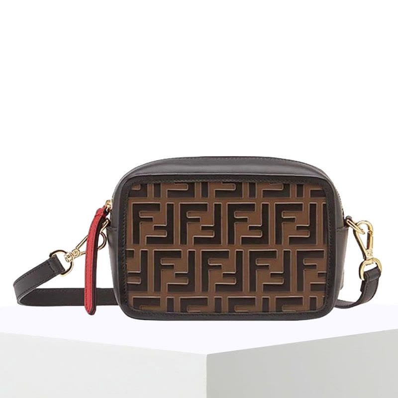 预订 FENDI CAMERA CASE相机包 斜挎单肩包 FF标识老花款8BS019图片