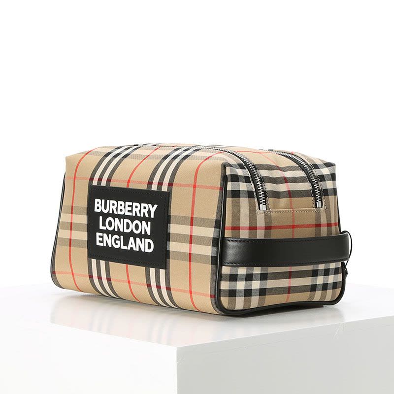 20新款 BURBERRY Vintage 格纹旅行收纳袋手拿包8022955 24x16x13CM图片