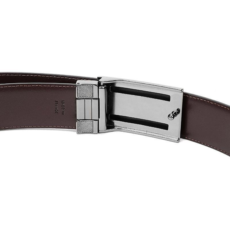 Longchamp 珑骧 Delta Box 男士系列牛皮板扣双面皮带腰带 9620 022