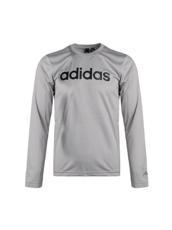 阿迪达斯男子长袖T恤秋冬圆领透气休闲卫衣套头衫-DH3983