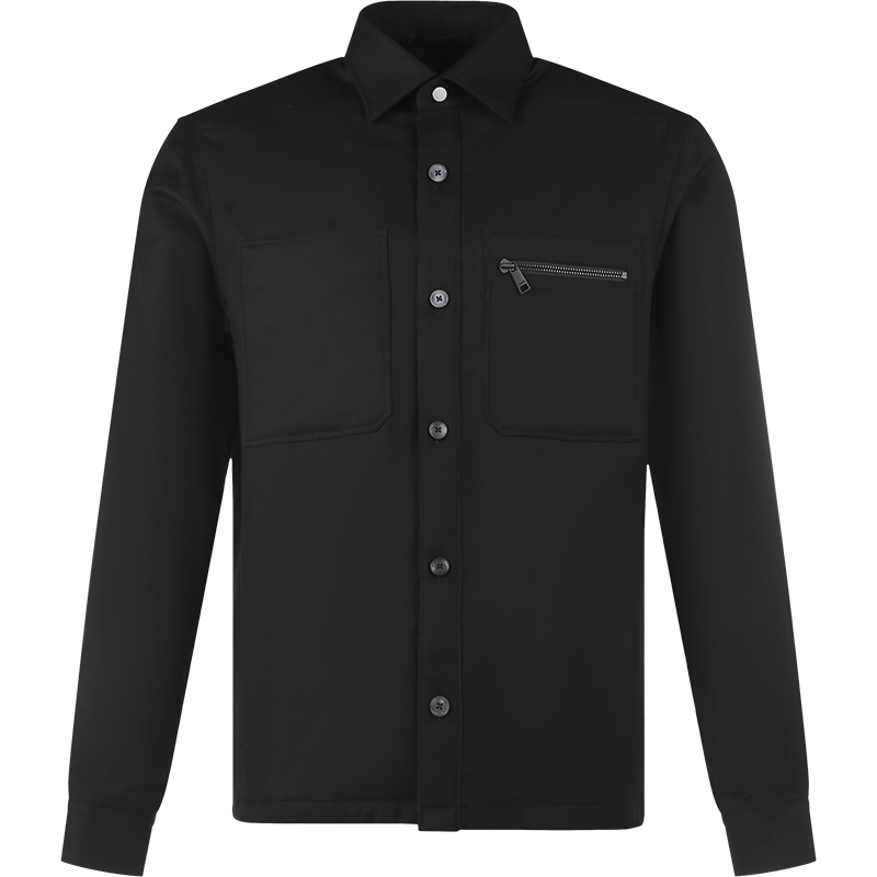 杰尼亚 ZEGNA 男士羊毛薄款棉服衬衫式夹克外套UAV01 SOTM2