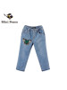 Mini Peace太平鸟童装女童休闲牛仔裤直筒休闲裤子中腰蝴蝶贴布春秋装新款