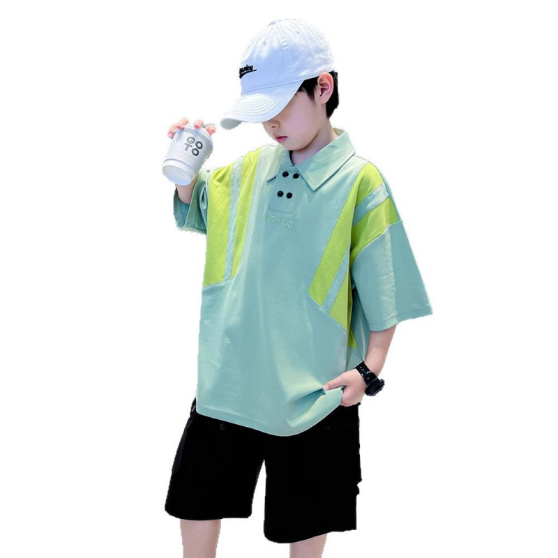 儿童装男童夏装Polo衫短袖2025新款夏季中大童纯棉T恤夏季男孩潮t