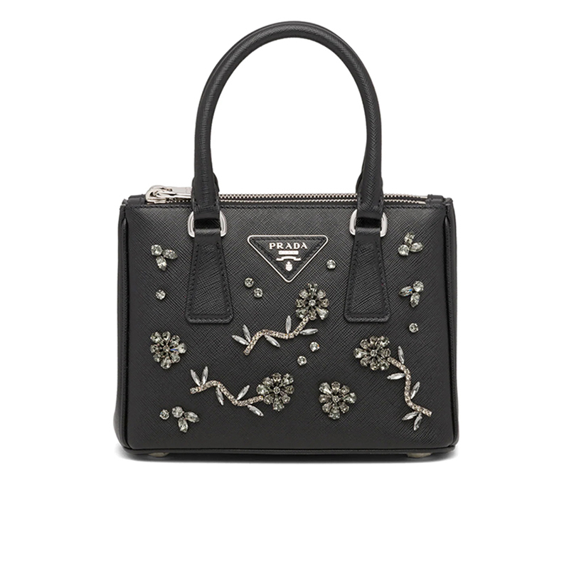 【预定】20春夏PRADA Galleria 嵌饰小号手袋1BA906 DEO 20*15*9.5CM