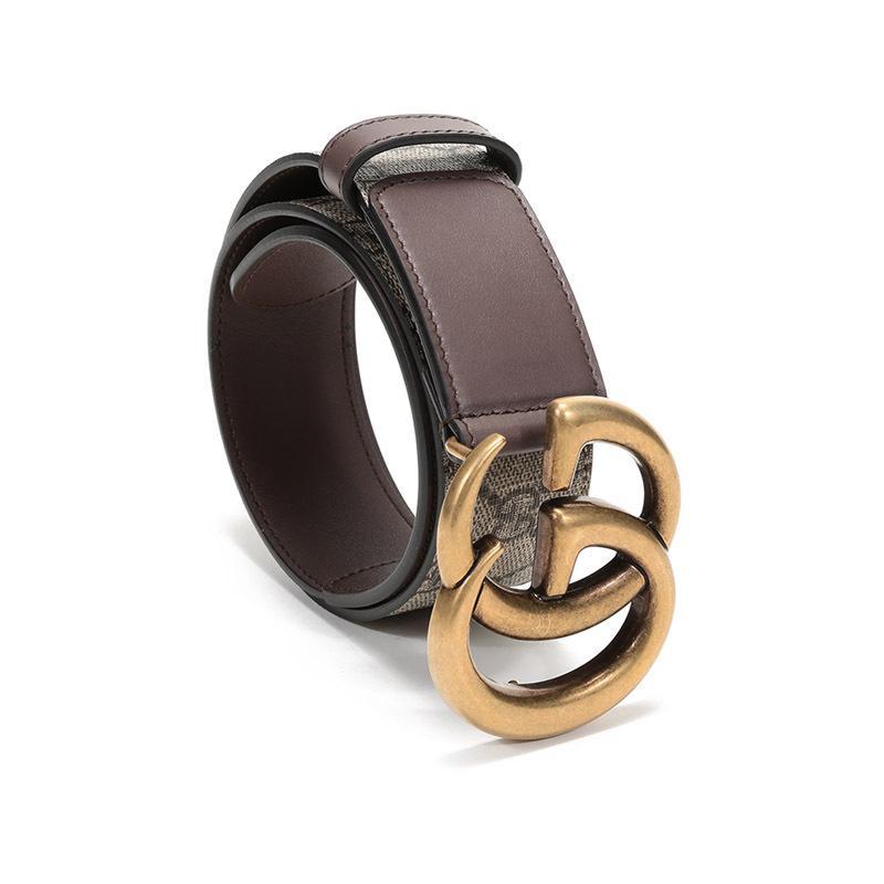 gucci古驰男女通用款人造帆布配皮仿古做旧板扣式腰带皮带40059392tlt