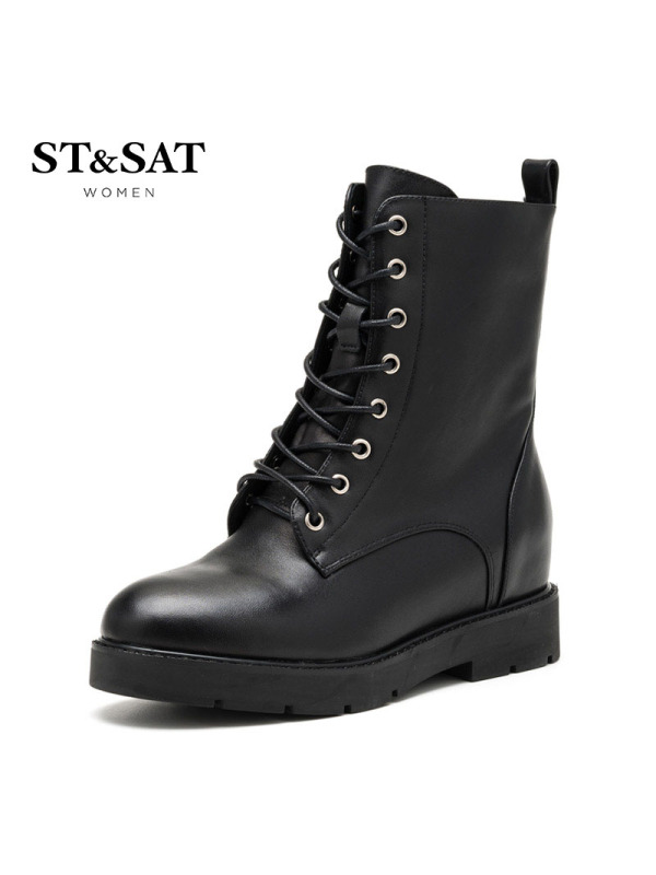 星期六（ST&SAT） 牛皮休闲短靴SS64117469