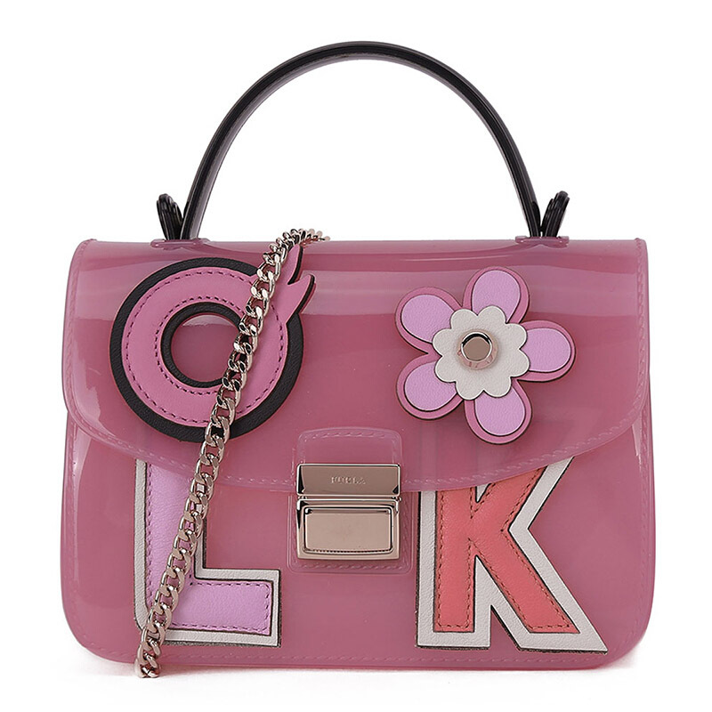 furla芙拉女士单肩斜挎手提果冻包920657视频