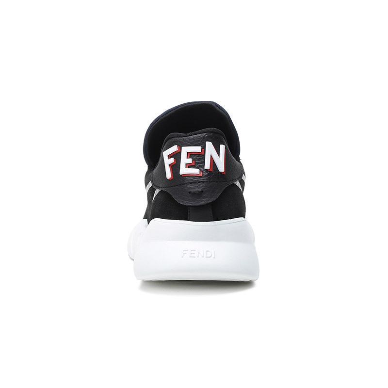 FENDI 男士织物配皮系带运动鞋休闲鞋 7E1174 A5JO