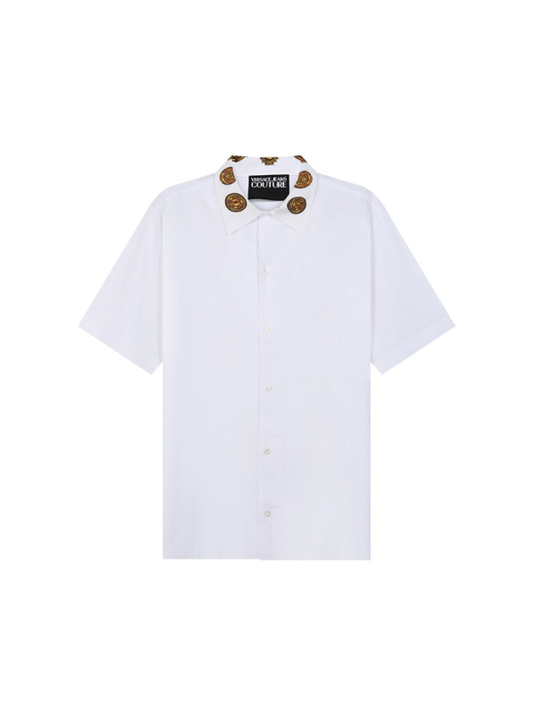 范思哲 VERSACE JEANS COUTURE 男士棉质短袖衬衫72GAL2BC CN002