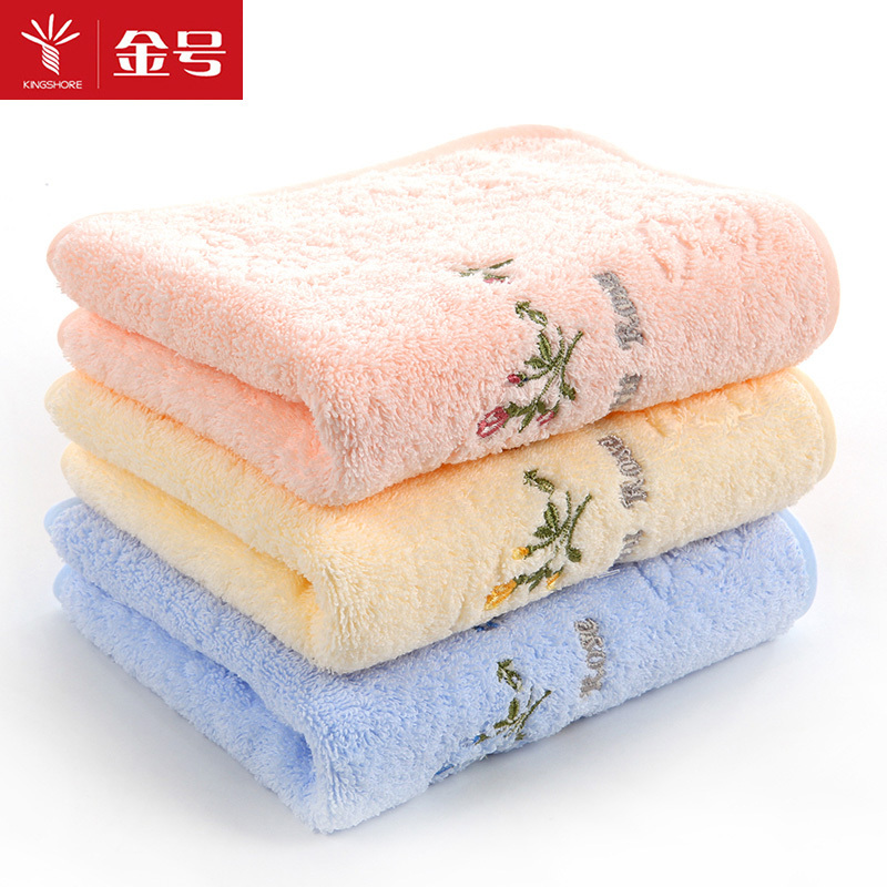 金号纯棉毛巾家用欧式绣花全棉面巾加厚大吸水舒适洗脸巾