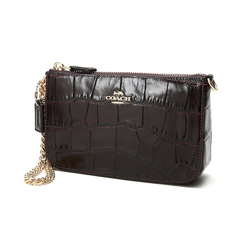 coach蔻驰奢侈品女士压纹皮革手拿包手提包31860