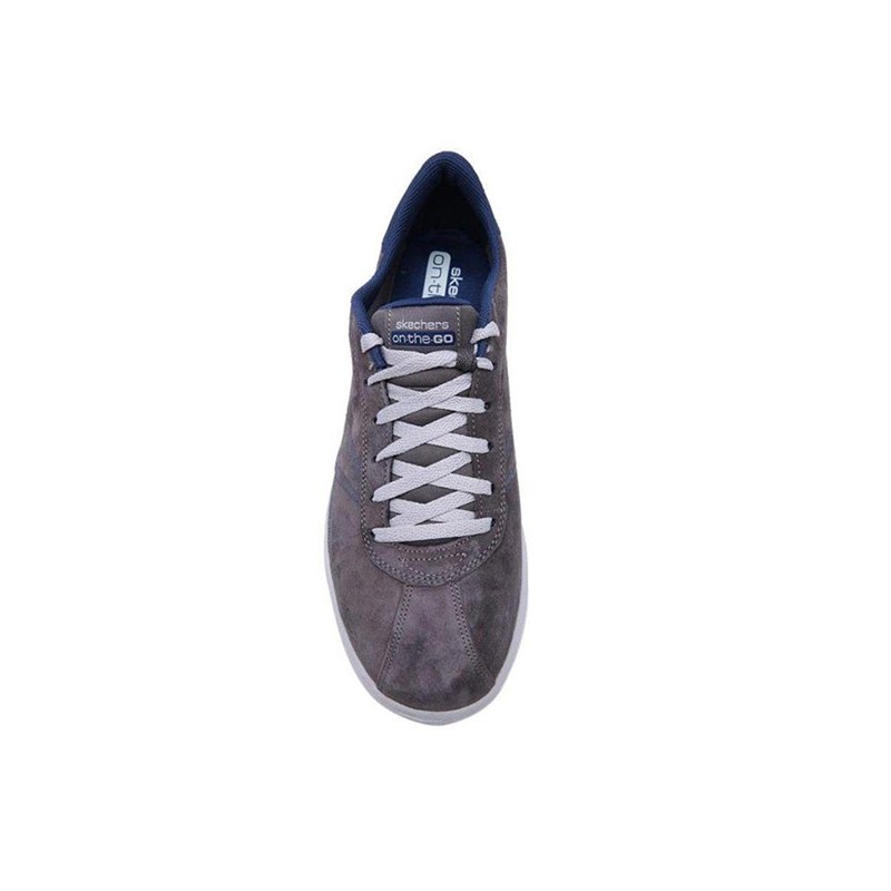 skechers斯凯奇男鞋on the go翻毛皮简约休闲鞋轻质健步鞋53561C