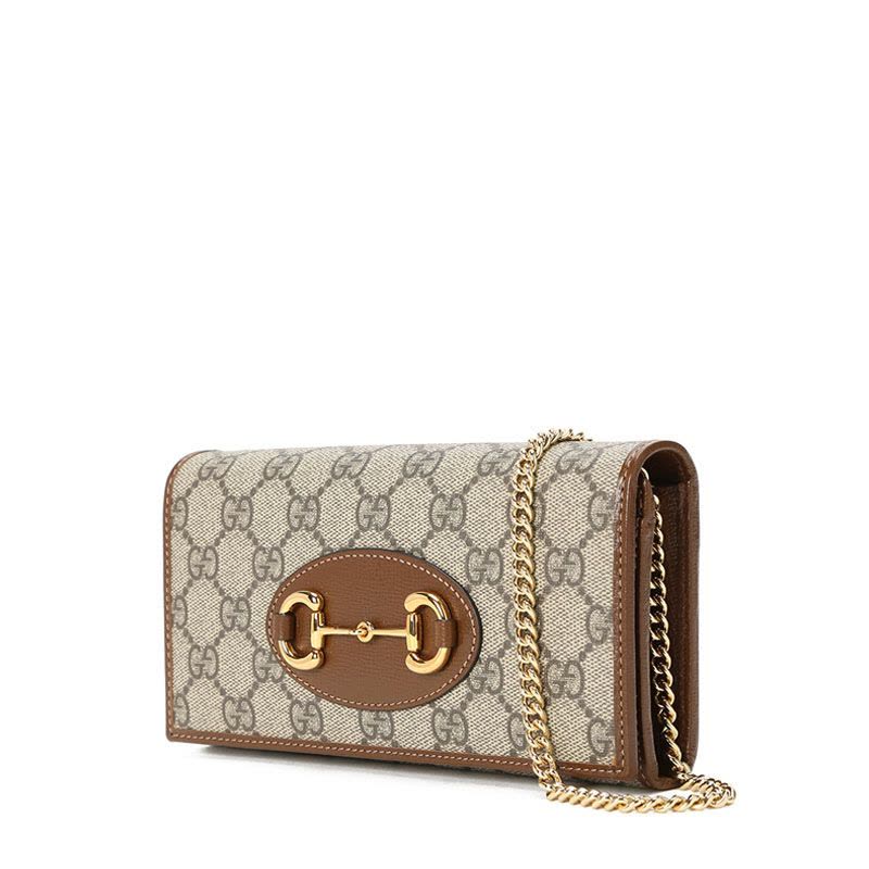 古驰GUCCI Gucci 1955 老花款 链条包621888 金扣 女士单肩斜挎包图片