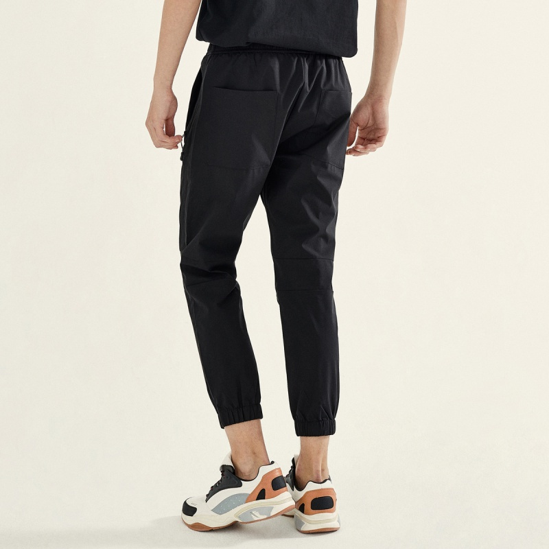 马克华菲男装休闲裤春秋简约时尚束脚潮流弹力舒适男士九分裤