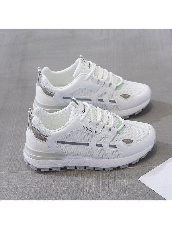 策霸阿甘鞋女2021春季新款运动休闲鞋女韩版百搭老爹透气网面女鞋C06