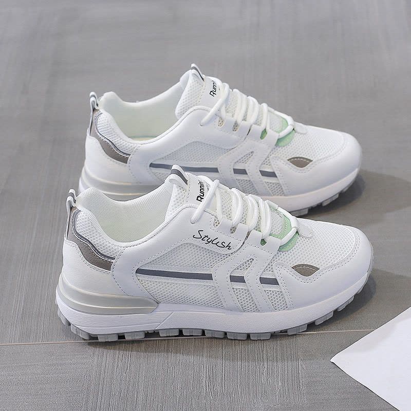 策霸阿甘鞋女2021春季新款运动休闲鞋女韩版百搭老爹透气网面女鞋C06图片