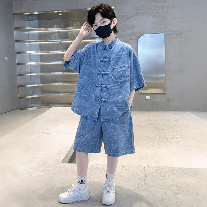 男童汉服套装2025新款男孩儿童演出表演服夏季中式国风唐装古装潮