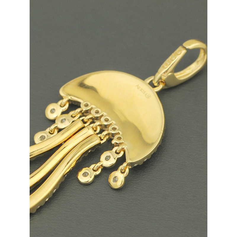 apmmonaco水母项链女士热带风设计感高级时尚吊坠锁骨链可调节长短ac