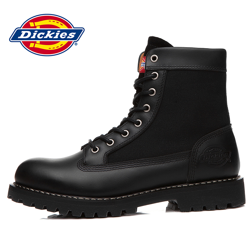 Dickies 男鞋冬季马丁靴男户外沙漠靴复古潮流真皮中筒男靴子 174M50LXS33