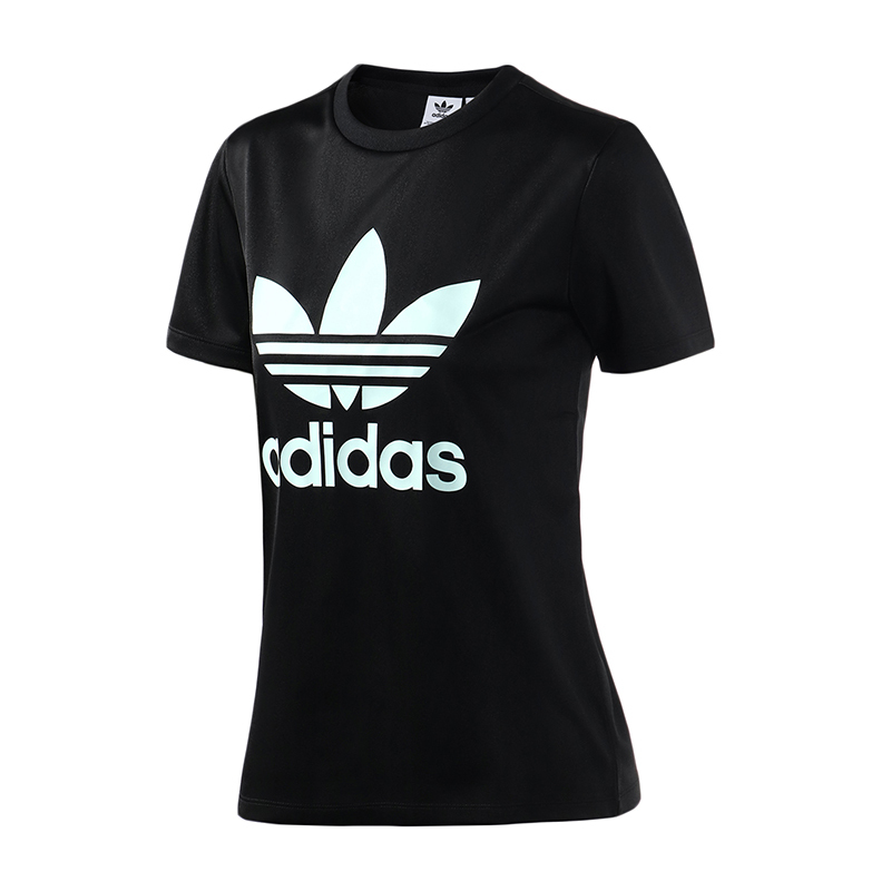 【自营】adidas阿迪达斯三叶草女装logo圆领短袖t恤运动服dv0116