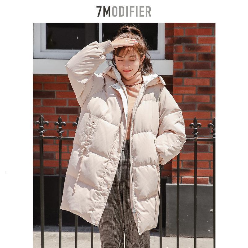 专柜同款中长款羽绒服女装2019冬季新款韩版宽松连帽棉服加厚时尚外套女潮709D8021