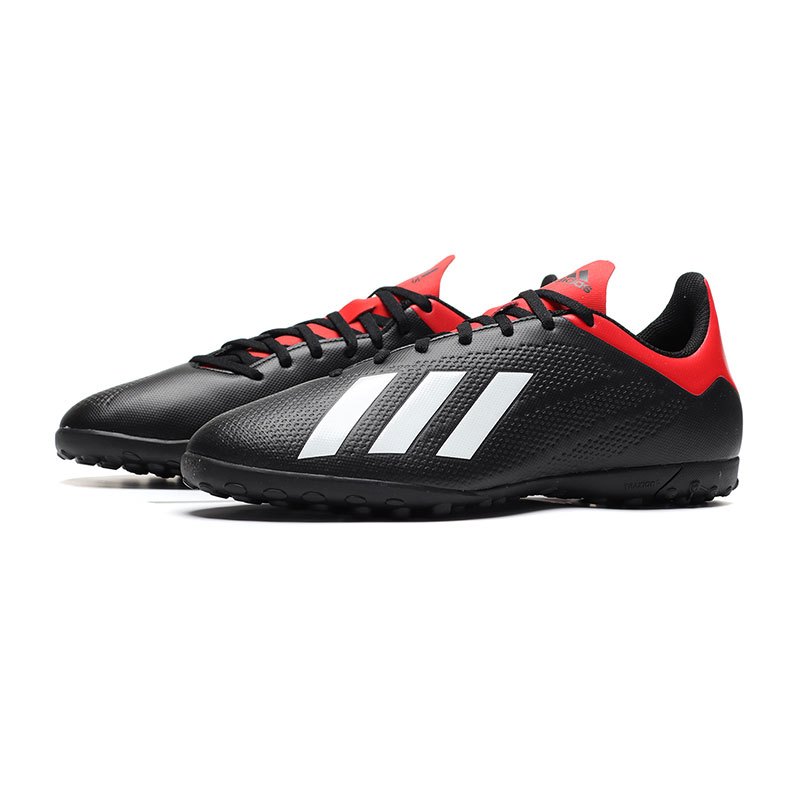 【自营】adidas男鞋足球鞋X 18.4 TF训练比赛运动鞋BB9412 BB9412黑色+红色+白色