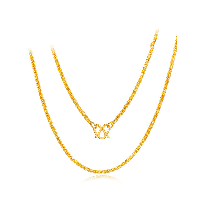 zhaoliang兆亮珠宝足金999肖邦女款黄金项链肖百搭金链子情人节送女友