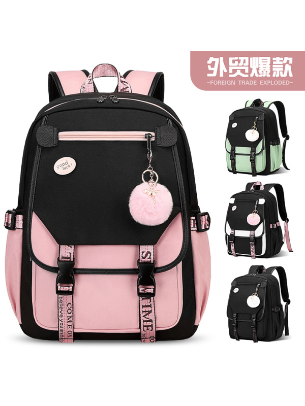 书包女中学生少女双肩包高颜值网红款大容量初中生高中生背包轻便