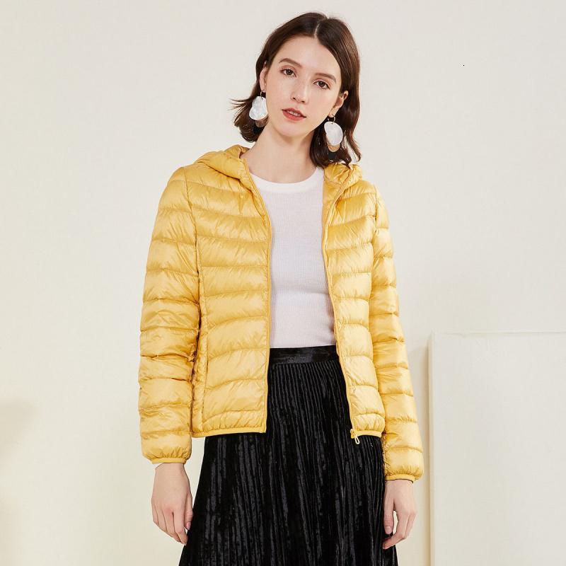 拉夏贝尔面包羽绒服女士秋冬韩版修身拉链连帽轻薄短外套30084082
