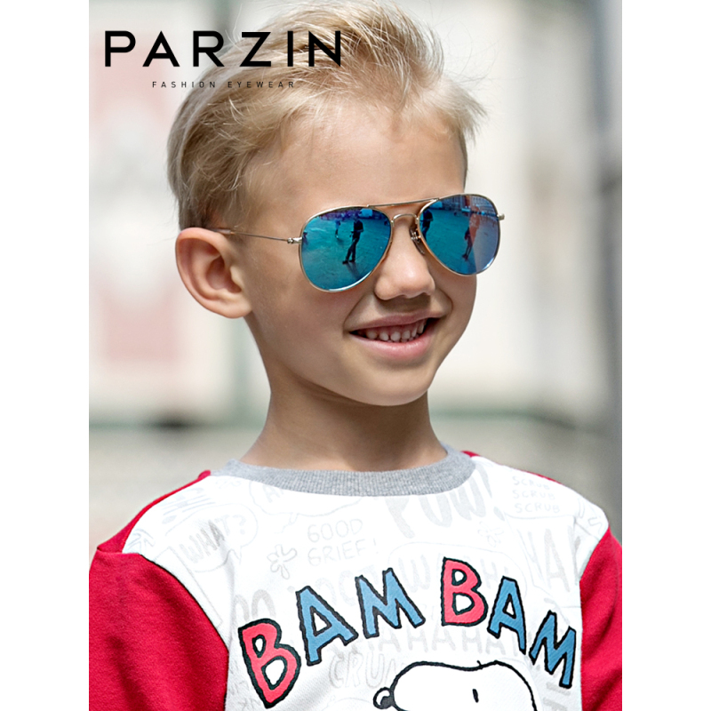 帕森(PARZIN)儿童墨镜 经典蛤蟆款型男女宝宝时尚偏光太阳镜8066
