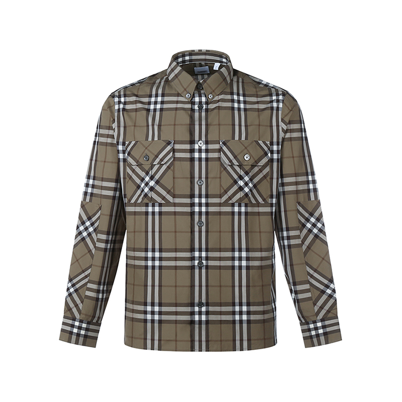 博柏利巴宝莉burberry男款棉质长袖衬衫80442181视频