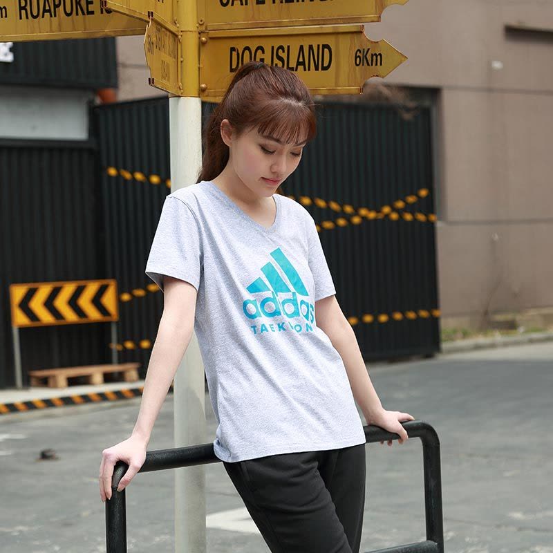 阿迪达斯adidas武道系列女装短袖T恤-ADICTTW-GYBU图片