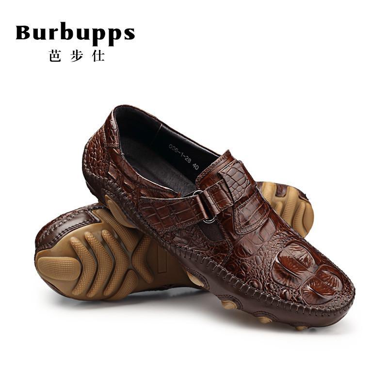 法国芭步仕Burbupps 2018新款爆款男士真皮时尚八爪鱼豆豆鞋
