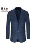 Youngor/雅戈尔男装时尚都市化纤面料 修身剪裁 优雅素色藏青西服014FIY