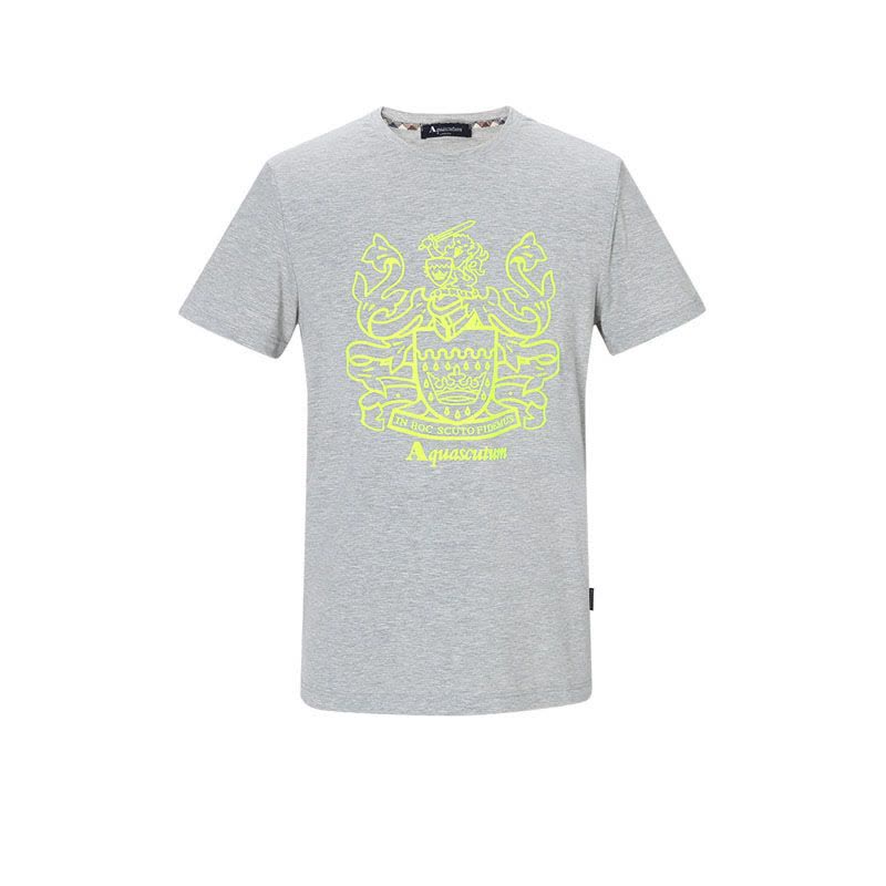 雅格狮丹 AQUASCUTUM 男士T恤 图型印花棉质QMT019M0图片